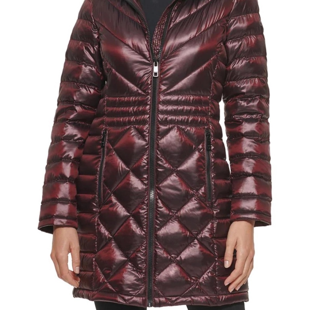 CALVIN KLEIN HOODED PACKABLE DOWN ZIP PUFFER COAT… - image 2